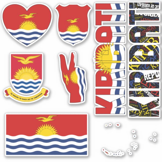 Phantastisch Kiribati Shapes Staatssymbole Aufkleber (Vorderseite)