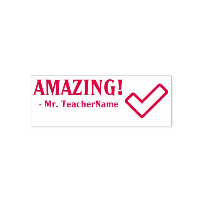"PHANTASTISCH!" + Lehrerin Name Gumber Briefmarke Permastempel (Design)