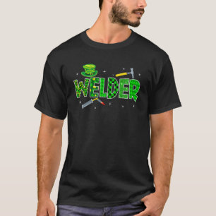 Phantastisch Leopard Glitzer Welder St Pattys Day T-Shirt