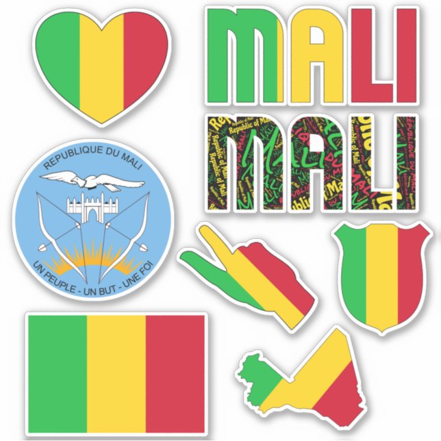 Phantastisch Mali Shapes Staatssymbole Aufkleber (Vorderseite)
