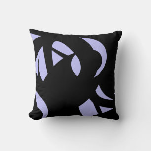 Phantastisch Modern Art Black und Lavendel Kissen