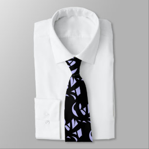 Phantastisch Modern Art Black und Lavendel Krawatte