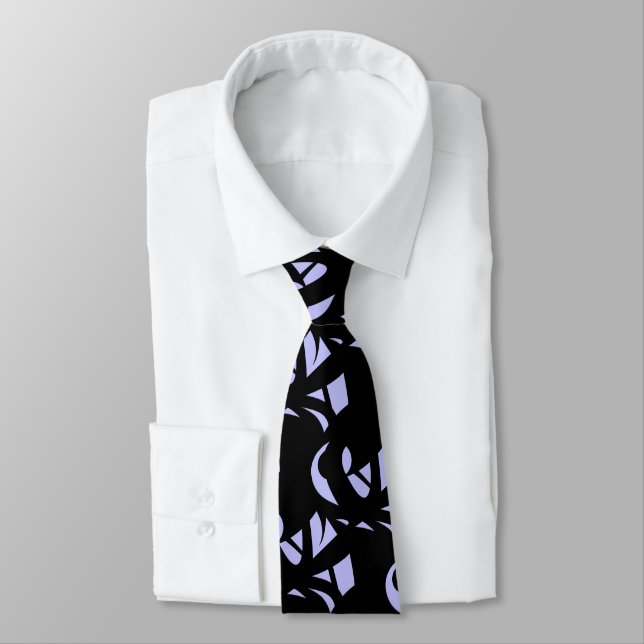 Phantastisch Modern Art Black und Lavendel Krawatte (Gebunden)