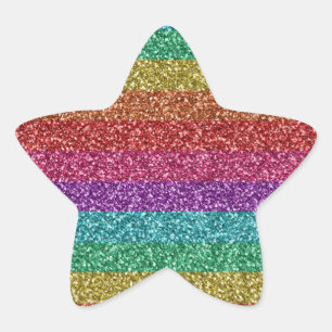 Phantastisch modische, trendige Regenbogenfarben Stern-Aufkleber