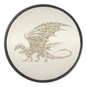 Phantastisch Mosaik Dragon Golden Eishockey Puck