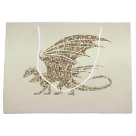Phantastisch Mosaik Dragon Golden Große Geschenktüte