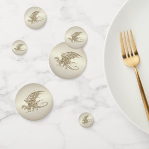 Phantastisch Mosaik Dragon Golden Konfetti