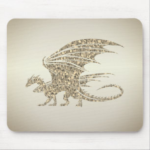 Phantastisch Mosaik Dragon Golden Mousepad