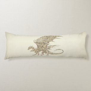 Phantastisch Mosaik Dragon Golden Seitenschläferkissen