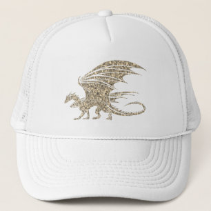 Phantastisch Mosaik Dragon Golden Truckerkappe