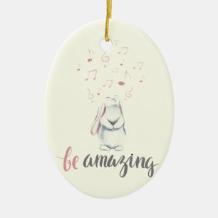 Phantastisch Music Bunny Keramikornament