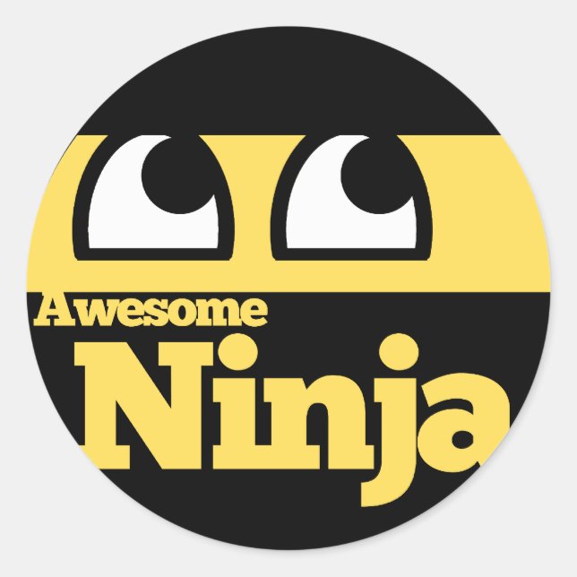 Phantastisch Ninja Runder Aufkleber (Vorderseite)