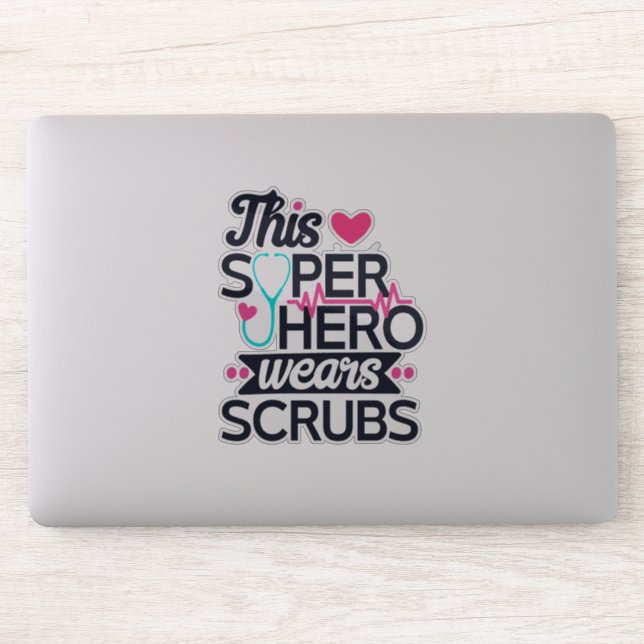 Phantastisch Nurse Superhero Sprichwort Typografie Aufkleber (Computer)