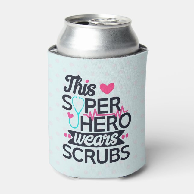 Phantastisch Nurse Superhero Sprichwort Typografie Dosenkühler (Kanne Vorderseite)