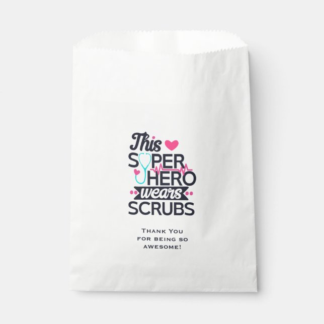 Phantastisch Nurse Superhero Sprichwort Typografie Geschenktütchen (Vorderseite)