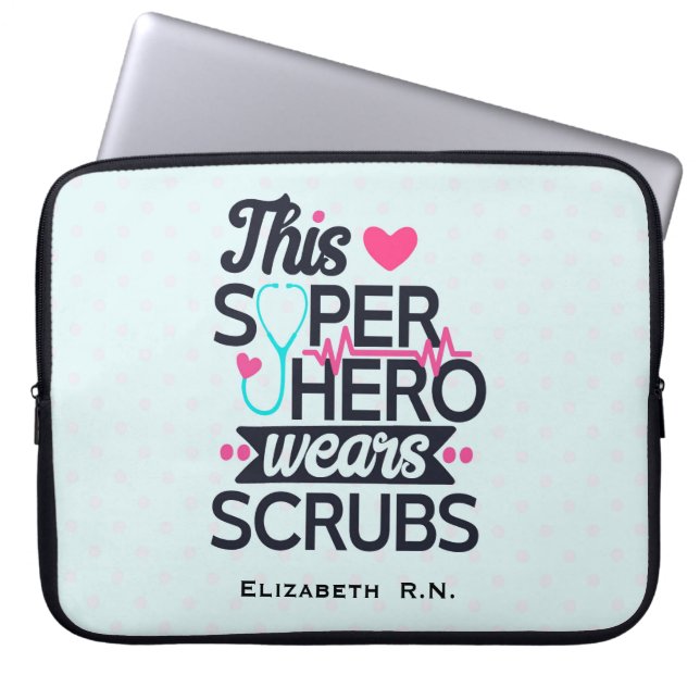 Phantastisch Nurse Superhero Sprichwort Typografie Laptopschutzhülle (Vorderseite)