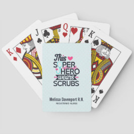 Phantastisch Nurse Superhero Sprichwort Typografie Spielkarten