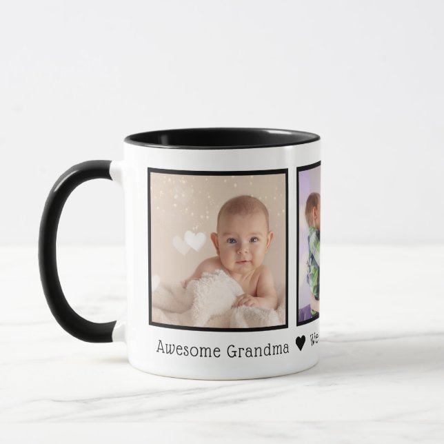 Phantastisch Oma Multi Foto Personalisiert Tasse (Links)