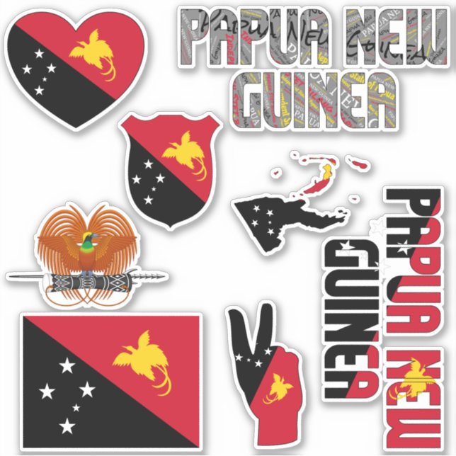 Phantastisch Papua Neue Guinea Formen Staatssymbol Aufkleber (Vorderseite)