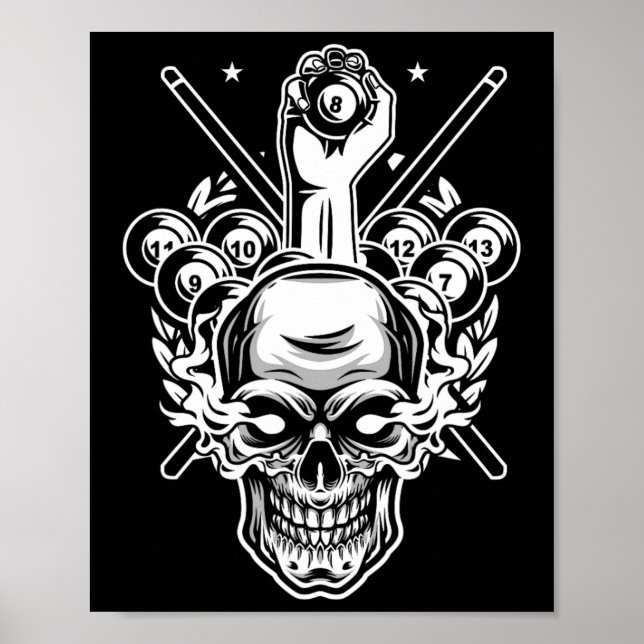 Phantastisch Pocket Billiard Pool Player Athlete C Poster (Vorne)