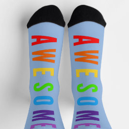 PHANTASTISCH POSTIVE FAPPING TEXT RAINBOW BLAU SOCKEN