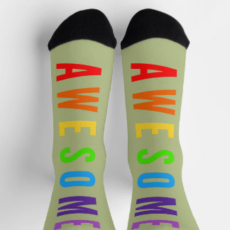 PHANTASTISCH POSTIVE FAPPING TEXT RAINBOW GREEN SOCKEN