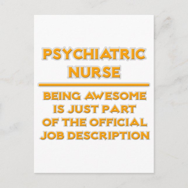 Phantastisch Psychiatrische Krankenschwester .. St Postkarte (Vorderseite)