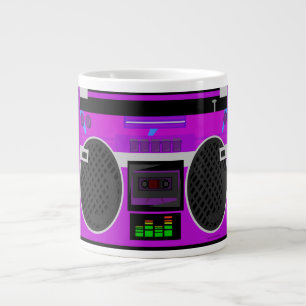 Phantastisch Retro Lila Boombox Jumbo-Tasse