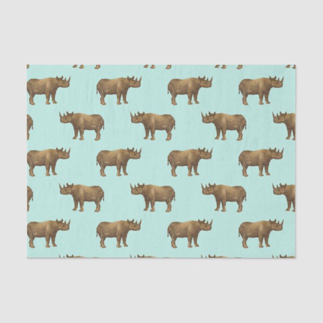 Phantastisch Rhinoceros Safari Seidenpapier (Vorderseite)