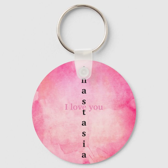 Phantastisch rosa Farbe Schlüsselanhänger (Vorderseite)