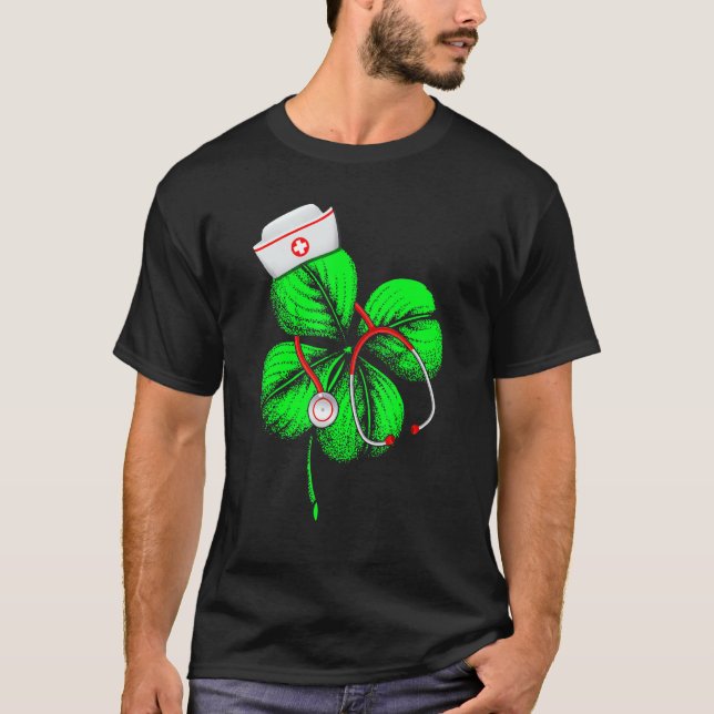 Phantastisch Saint Patrick S Day Nurse Kleeblatt H T-Shirt (Vorderseite)