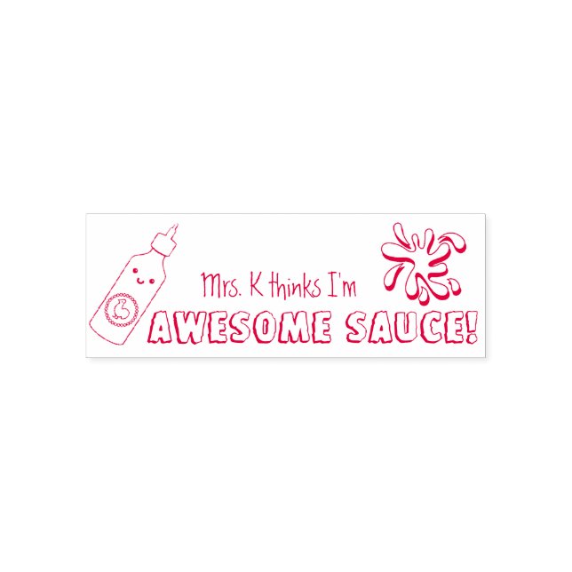 Phantastisch Sauce Lehrer Briefmarke niedlich! Permastempel (Design)