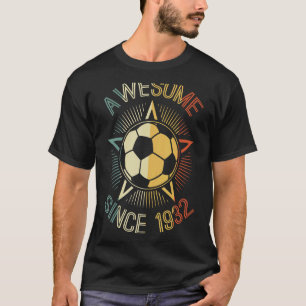 Phantastisch seit 1932 Fußball Geburtstag Retro Te T-Shirt