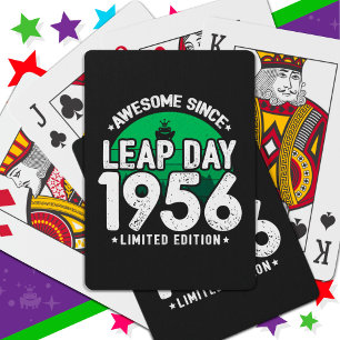 Phantastisch seit 1956 Leap Year Day Feb 29 Birthd Spielkarten