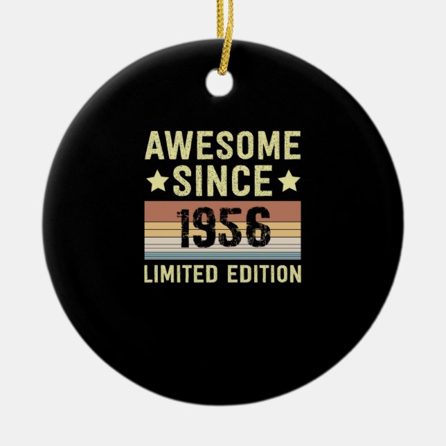 Phantastisch seit 1956 Retro 66 Jahre alt Geburtst Keramik Ornament (Vorne)