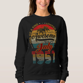 Phantastisch seit 1957 Geboren Juli 1957 65 Jahre Sweatshirt