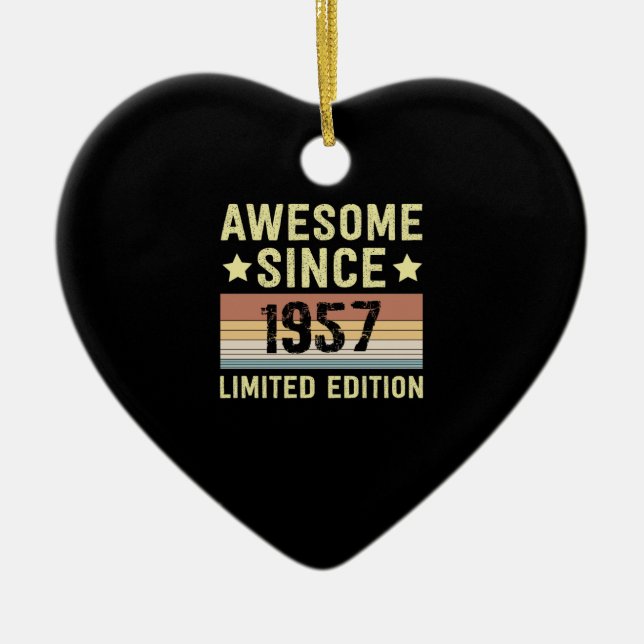 Phantastisch seit 1957 Retro 65 Jahre alt Geburtst Keramik Ornament (Vorne)