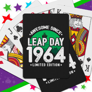 Phantastisch seit 1964 Leap Year Day Feb 29 Birthd Spielkarten