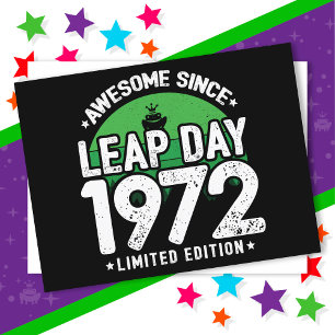 Phantastisch seit 1972 Leap Year Day Feb 29 Geburt Postkarte