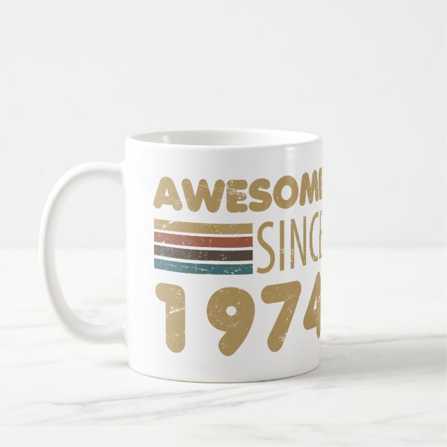 Phantastisch seit 1974 50. Geburtstag Kaffeetasse (Links)
