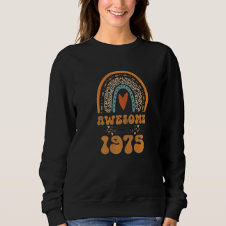 Phantastisch Seit 1975 Retro Rainbow Leopard Herz  Sweatshirt
