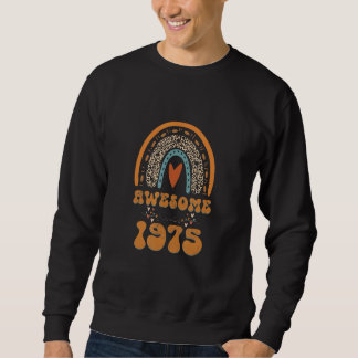 Phantastisch Seit 1975 Retro Rainbow Leopard Herz  Sweatshirt