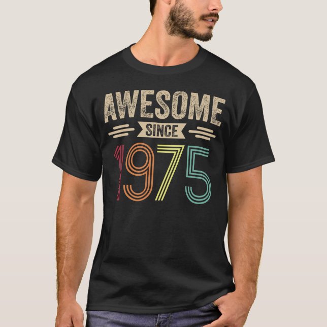 Phantastisch seit 1975 Retro Vintag T-Shirt (Vorderseite)