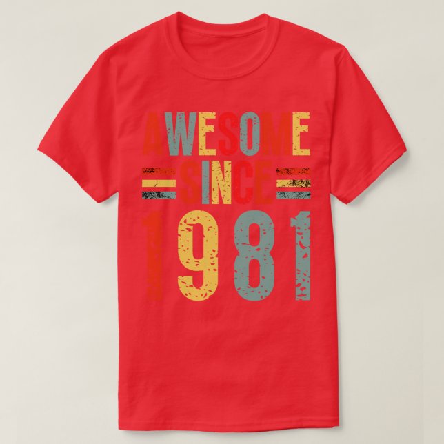 Phantastisch seit 1981 5 T-Shirt (Design vorne)