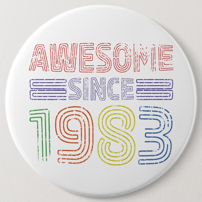 Phantastisch seit 1983 Vintager Button (Vorderseite)