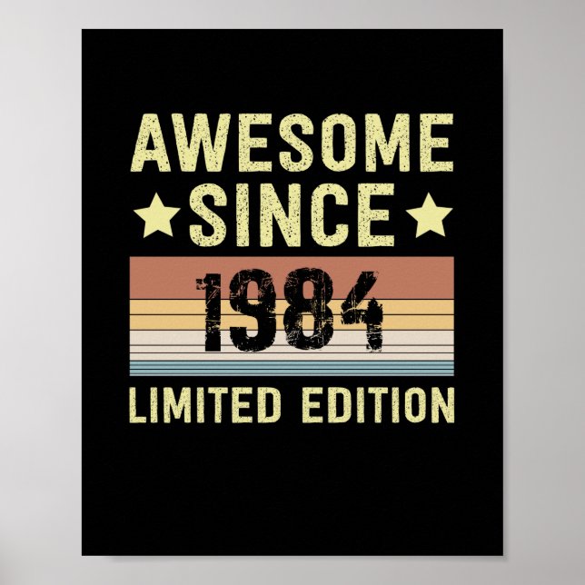 Phantastisch seit 1984 Geburtstag Poster (Vorne)