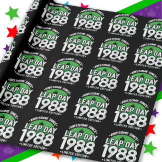 Phantastisch seit 1988 Leap Year Day Feb 29 Geburt Geschenkpapier
