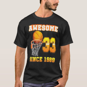 Phantastisch Seit 1989 Basketball 33. Geburtstag 3 T-Shirt