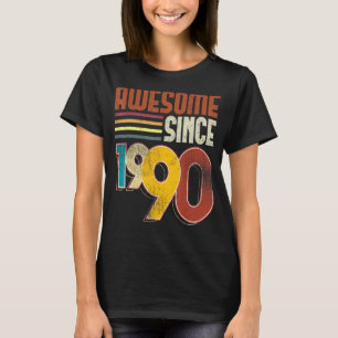 Phantastisch Seit 1990 33. Geburtstag Retro Vintag T-Shirt