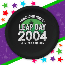 Phantastisch seit 2004 Leap Year Day Feb 29 Birthd Pappteller